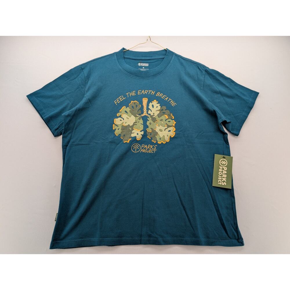NWT Parks Project Women's Olympic Lichen Relaxed Tee in Blue size Medium - Picture 2 of 5